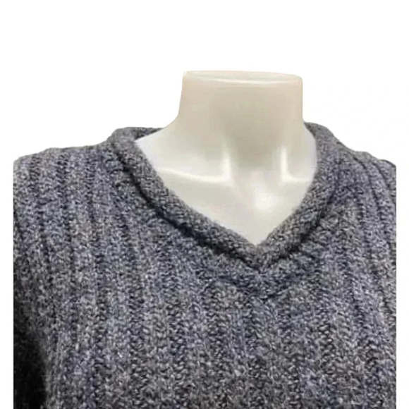 Historia Vintage Wool Blend V  Neck Ribbed Sweater Size Small - Picture 5 of 10
